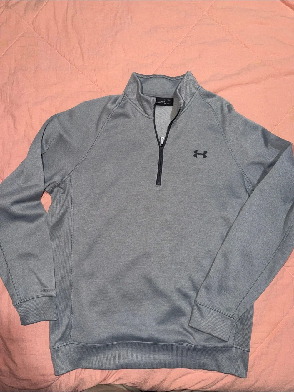 Under Armour Men's Light Gray Quarter-Zip Performance Pullover
